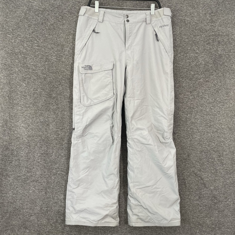 The North Face Snow Pants Womens Large Gray HyVent Insulated Ski Snowboard